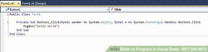 Image intitulé du Programme en Visual Basic .NET (vb.NET Etape 8